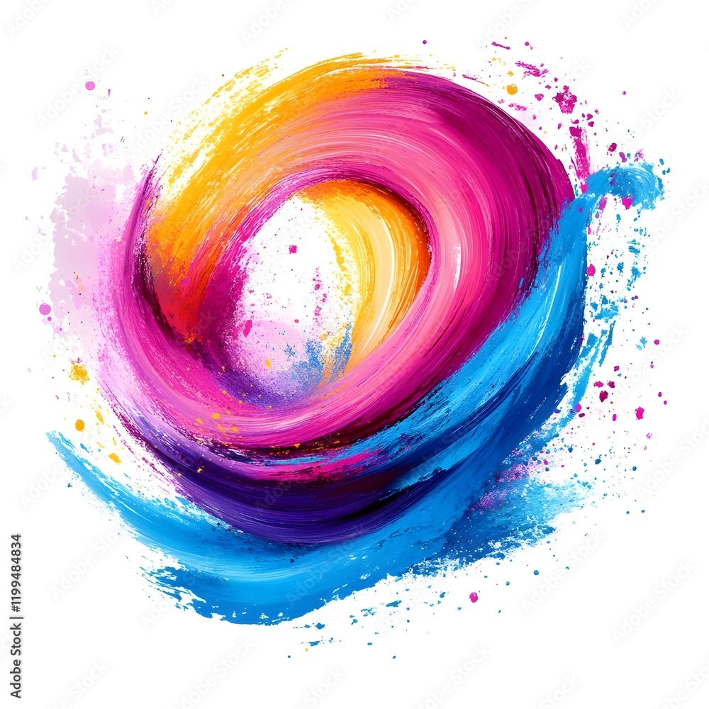 Poster a vibrant swirl of colors creating an abstract design.