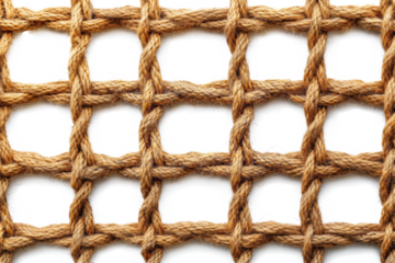 fench made from rope mesh isolate on white