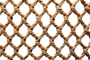 fench made from rope mesh isolate on white