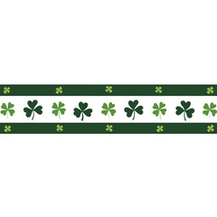 Funky vector clover border pattern green theme vector