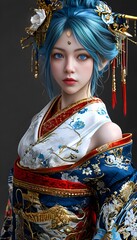 Embracing the Past in a Traditional Japanese Costume