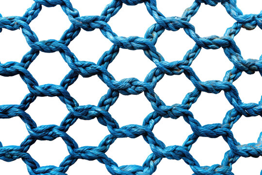 fench made from rope mesh isolate on white