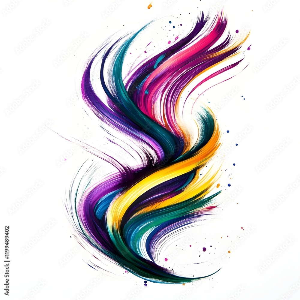 Aufkleber a vibrant abstract design featuring flowing colors and dynamic shapes.