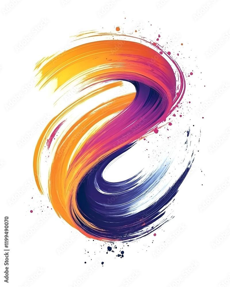 Aufkleber a vibrant swirl of colors creating a dynamic and artistic design.