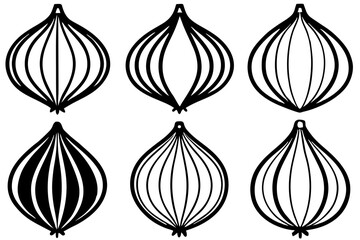 Onion Line Art Vector Bundle
