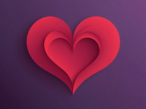 red heart on a pink background
