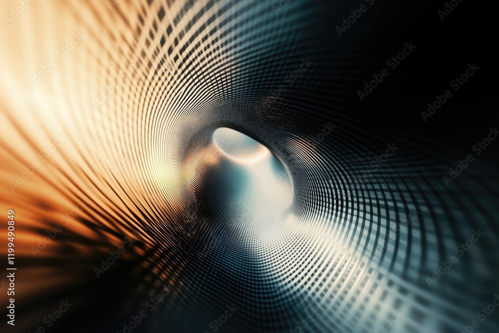 Poster a dynamic abstract background featuring swirling patterns and gradients in blue and orange tones.