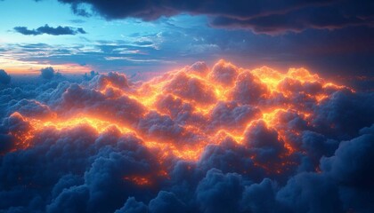 Obraz premium Show AI-powered smart storage managing massive volumes of data, with intuitive algorithms organizing files in a cloud space, Smart Data Storage with AI Management