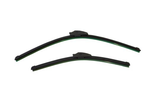 windshield wipers for car isolated, pair of car wipers spare parts isolated on white background.
