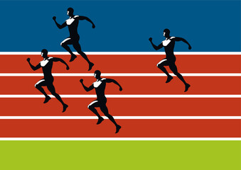 Athlete running and doing important exercises for health