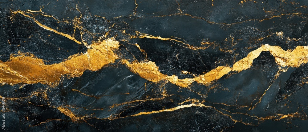 Poster abstract black and gold marble texture with sparkling elements and elegant design suitable for backg