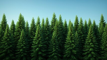 Obraz premium Lush Green Forest with Clear 3D View Showcasing Transparency and Depth for Scenic Backgrounds and Nature Projects