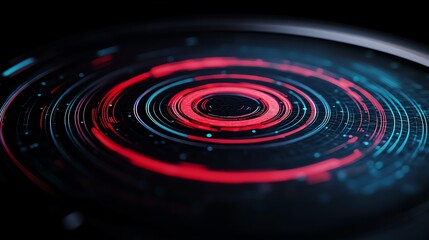Fototapeta premium Executive goalsetting, glowing holographic targets and pathways, management theme, 3D illustration
