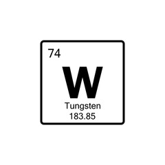 periodic table Tungsten line icon
