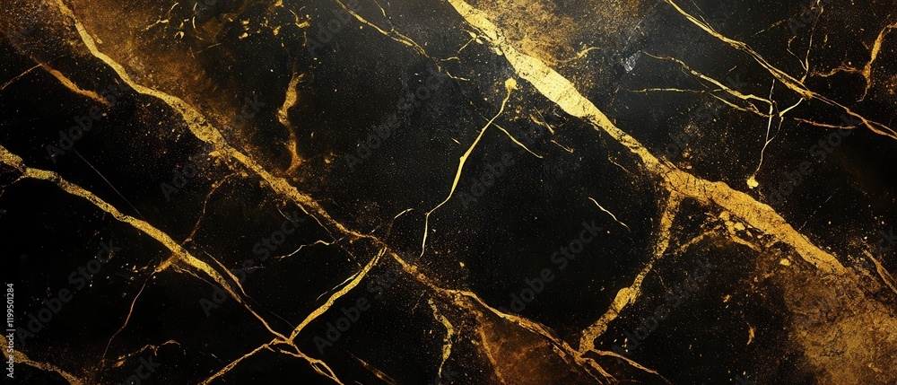 Poster elegant abstract design showcasing swirling gold and blue patterns in a dynamic composition