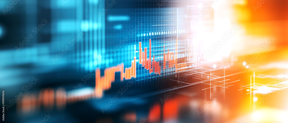 Poster global trade trends analyzing market dynamics and data visualization in financial environments for s