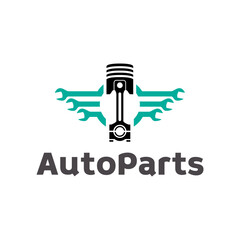 Auto parts logo design. Automotive parts, automobile repairing car, vector design and illustration