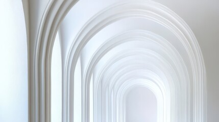 Obraz premium Elegant White Arches in Modern Architecture
