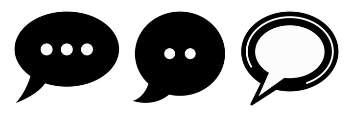 Fototapeta premium Set of Speech Bubbles template flat and line icons on transparent background, flat line design vector illustration, social media and communication concept