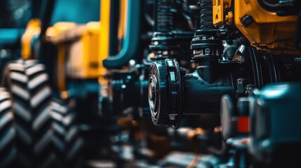 Detailed view of agricultural irrigation equipment in use on a sunny afternoon in the countryside