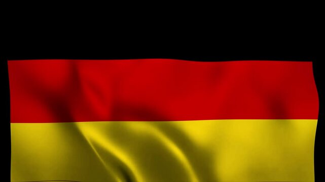 Germany flag waving in the wind animation 4K
