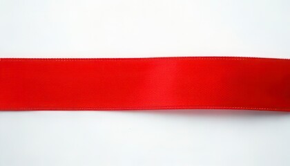 Obraz premium Red Ribbon isolated. Generated image