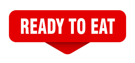 ready to eat sticker. ready to eat sign on transparent background
