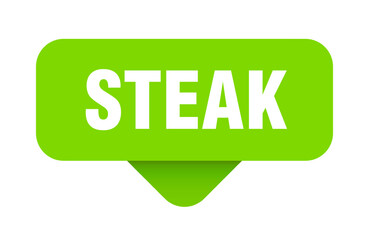 steak sticker. steak sign on transparent background