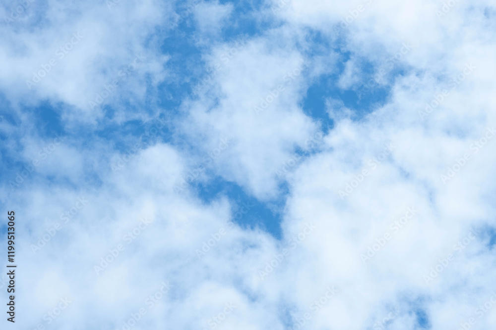 Wall mural beautiful blue sky clouds for background.