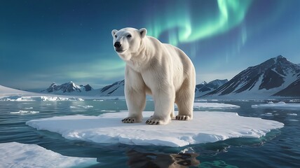 polar bear in the snow