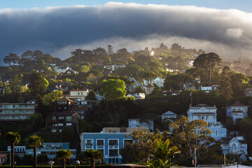 view of the city from the hill