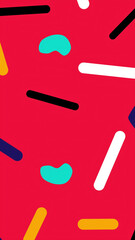 Seamless Pattern 80s Memphis Style Background