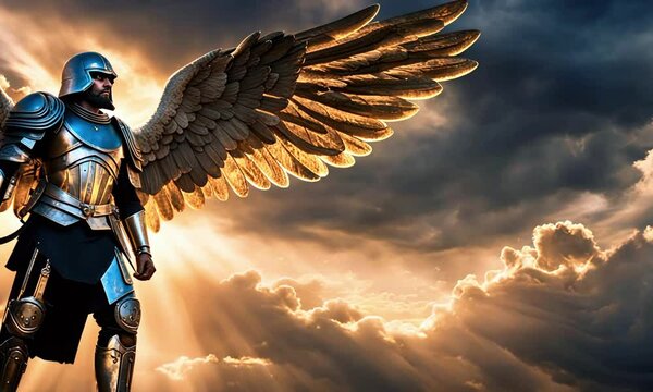fantasy archangel concept art background, 4k Animation Video