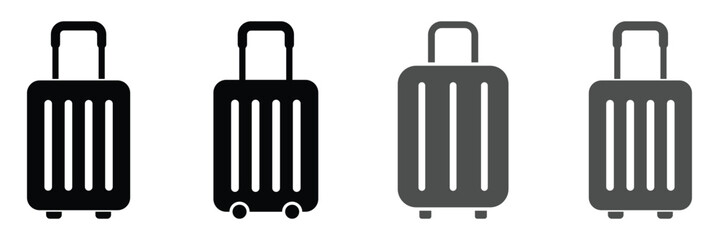 Set of suitcase icon. Suitcase bag icon collection. Suitcase icon in line style. Vector illustration.