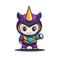 Adventure character exploration fantasy world digital art vibrant colors front view playfulness