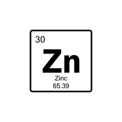 periodic table Zinc line icon