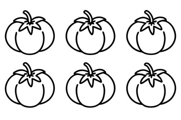 Tomato Line Art Vector Bundle