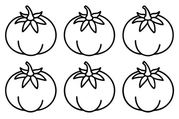 Tomato Line Art Vector Bundle