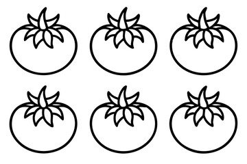 Tomato Line Art Vector Bundle