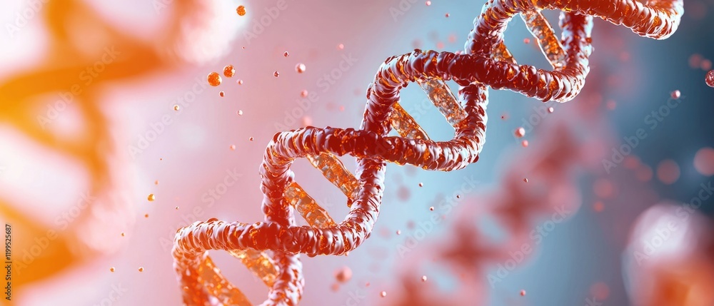 Poster dna analysis in a high-tech laboratory scientific research environment close-up viewpoint exploring 