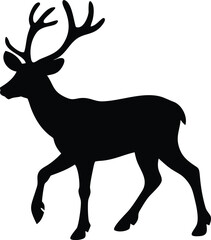 Obraz premium deer silhouette vector