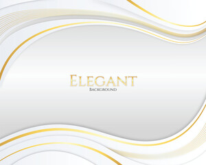 Elegant luxury white and gold background