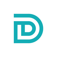 "DD" logo template design, vector 
