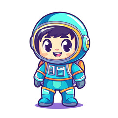 Astronaut adventure space cartoon character digital art playful imagination