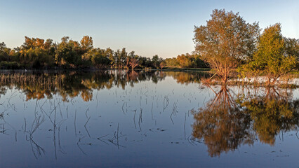 Landscape of the Marais Temps Clair wetland conservation area in Saint Charles County Missouri 