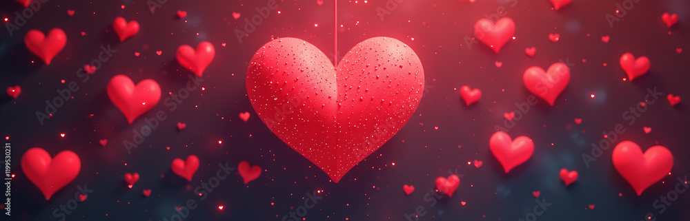 Poster backgrounds of hearts are often used in art and design to evoke a sense of nostalgia and emotional d