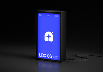 Rectangular Lightbox Signage Mockup