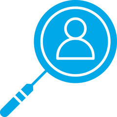 Search Staff icon single vector illustration