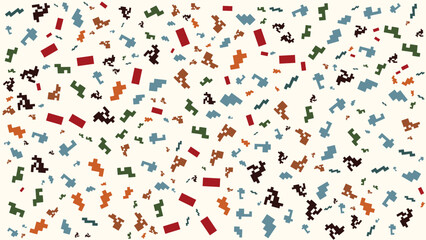 SEAMLESS GEOMETRIC SHAPES PATTERN TEXTURE COLORFUL TEMPLATE ABSTRACT BACKGROUND TRENDY DESIGN VECTOR