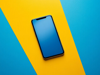 smartphone on color block